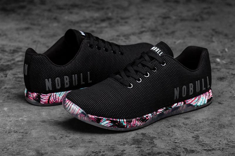 Black Nobull Midnight Palm Men's Trainers | CA S1494G